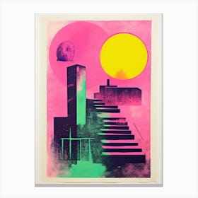 New York In Risograph Style 3 Canvas Print