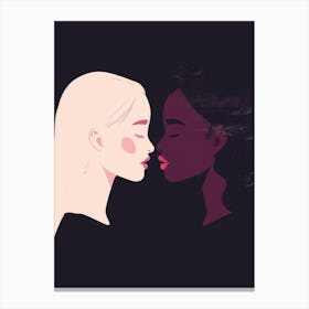 Two Women Kissing 15 Canvas Print