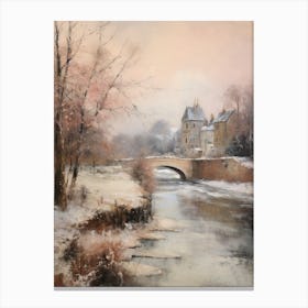 Dreamy Winter Painting Richmond England 2 Canvas Print