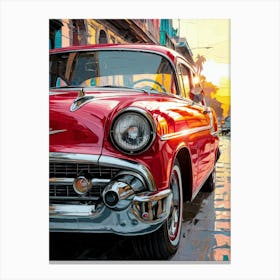 Classic Sunset Cruise
A vibrant close-up of a classic red Cadillac car against a warm sunset, capturing retro charm and nostalgia. Perfect for a study or living room, adding vintage flair and energy. Canvas Print