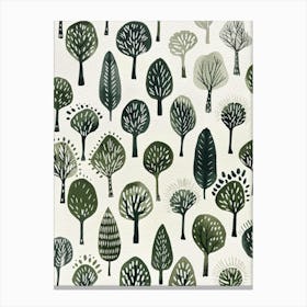 Trees In The Forest Canvas Print