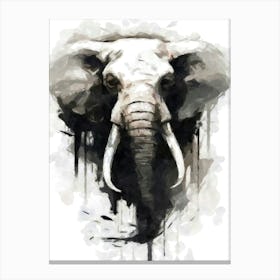 Aesthetic Abstract Watercolor Elephant Canvas Print