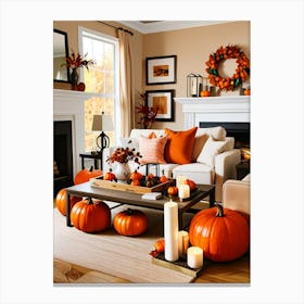 Autumn Living Room Decor Canvas Print