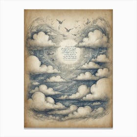 Clouds And Birds Canvas Print