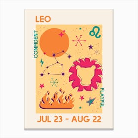 Leo Zodiac Canvas Print