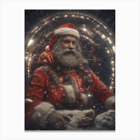 Santa Claus In Space Canvas Print