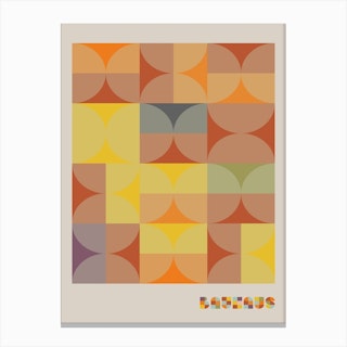 Bauhaus Geometric Minimalist Canvas Print