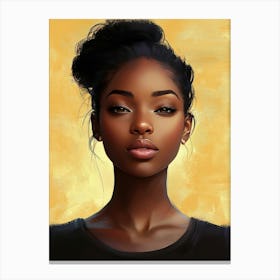 Portrait Of African American Woman Canvas Print