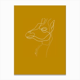 Giraffe - Line Art Series Canvas Print