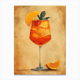 Aperol Spritz Orange 90 Canvas Print