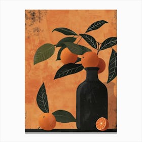 Oranges In A Vase 3 Canvas Print