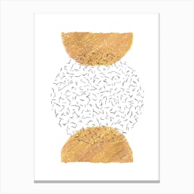 Mustard abstract shapes 1 Canvas Print