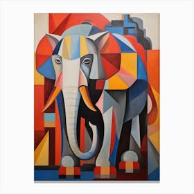Elephant Abstract Pop Art 7 Canvas Print