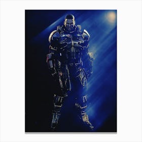 Light Of Heroes ― N7 Defender Armor Commander Shepard Canvas Print