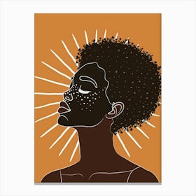 Afro Woman Canvas Print