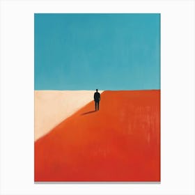 Man Walking In The Desert Canvas Print