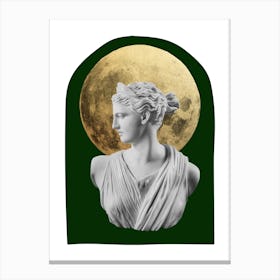 Emerald And Gold Artemis Canvas Print