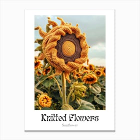 Knitted Flowers Sunflower 2 Canvas Print