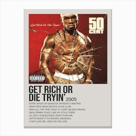 Zensouds Rapper 50 Cent Poster Canvas Print