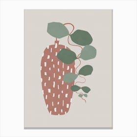 Terrazzo And Leaves Canvas Print