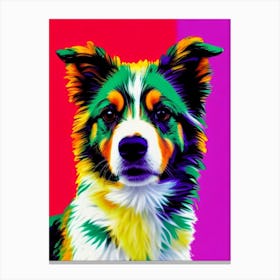 Shetland Sheepdog Andy Warhol Style dog Canvas Print