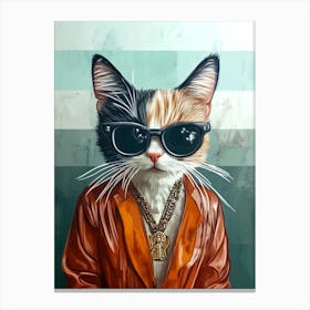 Cat In Sunglasses 3 Canvas Print