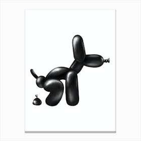 Balloon Dog Bathroom Funny Canvas Print