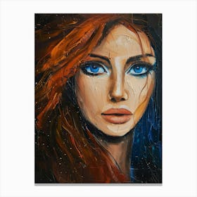 Blue Eyes Of A Woman Canvas Print