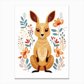 Baby Animal Illustration  Kangaroo 6 Canvas Print