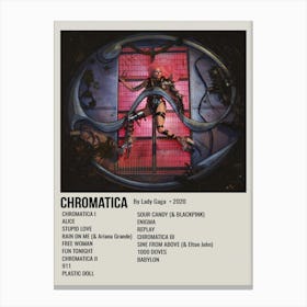 Chromatica By Lady Gaga 2020 Poster 1 Canvas Print