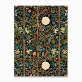 William Morris Moonlight In The Forest 3 Canvas Print