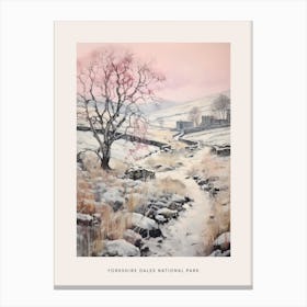 Dreamy Winter National Park Poster  Yorkshire Dales National Park England 3 Canvas Print