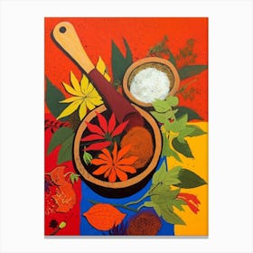 African Cuisine Matisse Inspired Illustration10 Canvas Print