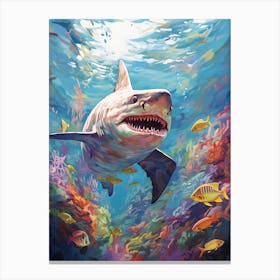  A Nurse Shark Vibrant Paint Splash 4 Canvas Print