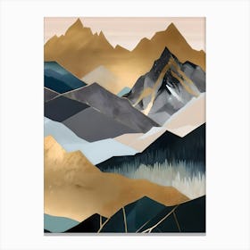 Celestial Peaks III 'Golden Mountains Canvas Print