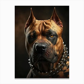 Mask dog pitbull Canvas Print