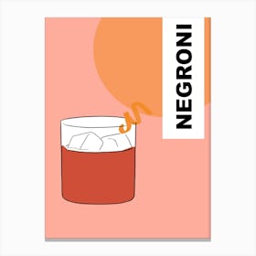 Negroni Cocktail 1 Canvas Print