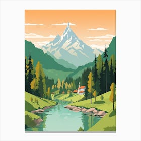 Slovenia Travel Illustration Canvas Print