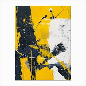 Yellow And Black Abstract Painting 1 Canvas Print