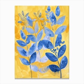 Blue Leaves 22 Canvas Print