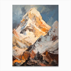 Kala Patthar Nepal 3 Mountain Painting Canvas Print