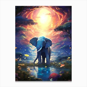 Elephant In The Forest 2 Canvas Print