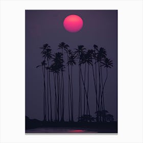 Palm Beach Tropical Sun Nature Palm Tree Exotic Canvas Print