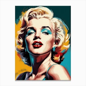 Marilyn Monroe Portrait Pop Art (10) Canvas Print