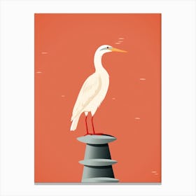 Minimalist Cormorant 3 Illustration Canvas Print