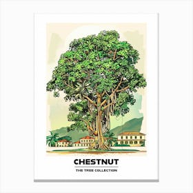 Chestnut Tree Storybook Illustration 3 Poster Canvas Print