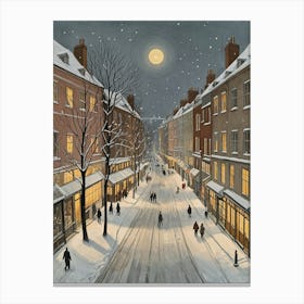 Winter Street Scene Canvas Print