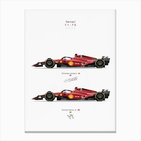 Ferrari F1 2022 Car F1 75 Canvas Print