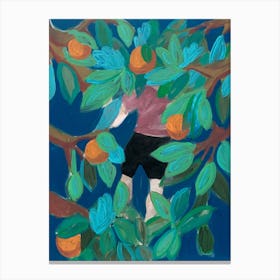 Orange Tree Climber Canvas Print