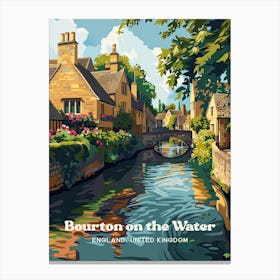 Bourton On The Water England Village Travel Art Canvas Print